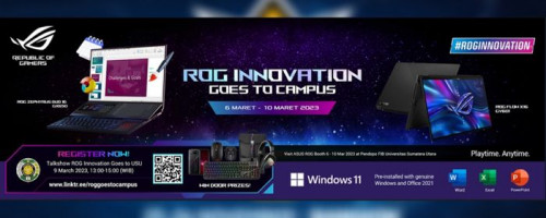 ROG Innovation Goes to Campus Akan Hadir di Medan dan Yogyakarta